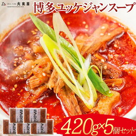 【ふるさと納税】【福岡市】博多ユッケジャンスープ5個セット（420g×5） | 食品 加工食品 人気 おすすめ 送料無料
