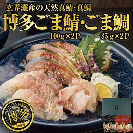 【ふるさと納税】長浜市場水揚げ天然　ごま鯖＆ごま鯛（各2パック）
