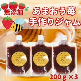 【ふるさと納税】いちごジャム 無添加 あまおうとハチミツのジャム 200g×3袋 手作り 国産 チューブ パウチ入り | 食品 加工食品 人気 おすすめ 送料無料