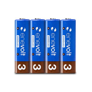 �y�ӂ邳�Ɣ[�Łz�yenevolt�z �[�d�r 3000mAh �P3 �G�l�{���g 8�{�Z�b�g �y1�N�ԕۏ؁z