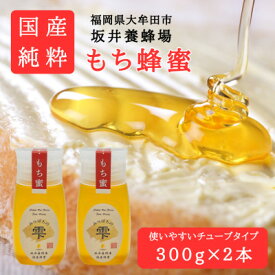 【ふるさと納税】みつばちの雫　国産もち蜂蜜　300g×2　【1481090】