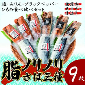 【ふるさと納税】【無添加・天日干し・手造り】脂ノリノリさば三種の食べ比べセット【配送不可地域：離島】【1539720】