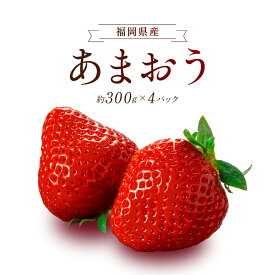 【ふるさと納税】【2027年1月より順次発送】 いちご あまおう 約300g×4パック 計1200g 甘い 美味しい 果肉 果物 スイーツ スムージー ジャム パン ヨーグルト エコファーマー 安心 冷蔵 冷凍保存 福岡県 久留米市 お取り寄せ ギフト お祝い 送料無料