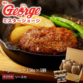 【ふるさと納税】ハンバーグ 150g × 5個 セット ソース付き 個包装 サワヤカソース 冷凍 やわらかい 人気のソース 玉葱ベース 和風味 ご飯のおかず 食品 惣菜 肉加工品 肉惣菜 ハンバーグ専門店 ミスタージョージ 福岡県 久留米市 お取り寄せ お取り寄せグルメ 送料無料