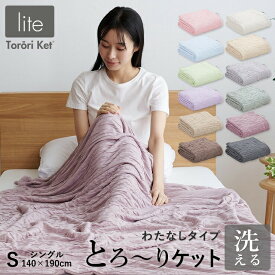 【ふるさと納税】とろーりケット シングル 薄手 綿なし 洗える 140 × 190cm バッグ入り 選べる カラー 7色 とろーり 涼しい 掛け心地 ひんやり 肌ざわり 衛生的 夏 快適 晩春 初秋 ガーゼケット タオルケット 吸湿性 レーヨン ポリエステル 江崎ふとん 久留米市 送料無料
