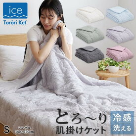 【ふるさと納税】ひんやり 冷感 洗える 肌掛け布団 シングル とろーりケット キルトケット 夏 熱帯夜 リバーシブル レーヨン 吸湿 ホコリが出にくい 江崎ふとん 送料無料