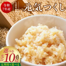 【ふるさと納税】【令和7年産 新米】元気つくし 玄米 選べる 内容量 回数 定期便 福岡県産 ブランド米 鮮度抜群 新鮮 福岡生まれ 品種 香り豊か ふっくら 食感 ご飯 おにぎり 弁当 お米 食品 お取り寄せ 九州 久留米産 福岡県 久留米市 送料無料