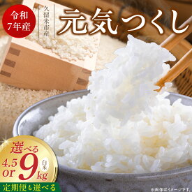 【ふるさと納税】【令和7年産 新米】元気つくし 白米 選べる 内容量 回数 定期便 福岡県産 ブランド米 精米 鮮度抜群 新鮮 福岡生まれ 品種 香り豊か ふっくら 食感 ご飯 白ご飯 おにぎり 弁当 お米 食品 お取り寄せ 九州 久留米産 福岡県 久留米市 送料無料