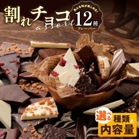 【ふるさと納税】訳あり 割れチョコ 選べる 500g 1kg 12種 おまかせ 9種 800g アソート チョコレート スイーツ おやつ ビター ホワイト ミルク アーモンド クランチ クランベリー チャック付き お取り寄せ 福岡県 久留米市 送料無料