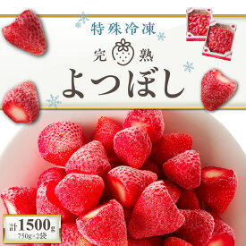 【ふるさと納税】いちご 特殊冷凍 よつぼし 1.5kg 750g × 2 旬 美味しい 完熟 甘い 濃厚 アートロックフリーザー サクサク 食感 栄養 池田農園 フルーツ スムージー おやつ スイーツ 冷凍 お取り寄せ お取り寄せフルーツ 食べ物 福岡県 久留米市 送料無料