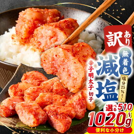 【ふるさと納税】減塩明太子 切子 辛子明太子 選べる 内容量 510g ～ 1020g 訳あり 無着色 減塩 明太子 切れ子 アツアツご飯 相性抜群 プチプチ はじける 老舗 明太子メーカー 秘伝 調味液 酒の肴 ご飯のお供 パスタ おにぎり トースト 卵焼き もつ鍋 福岡県 久留米市