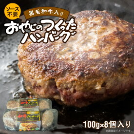【ふるさと納税】黒毛和牛入り 国産牛 100％ 100g × 8個 計 800g 牛肉 手作り ハンバーグ 肉本来の旨み 肉質 ジューシー 和牛 肉汁 専門店 雄勝 味わい おかず 晩ごはん お弁当 冷凍 お取り寄せ お取り寄せグルメ 福岡県 久留米市 送料無料