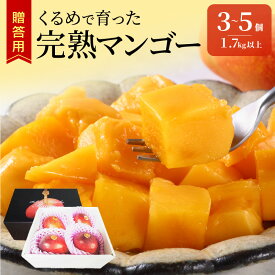 【ふるさと納税】【2026年6月以降お届け】先行予約 完熟マンゴー 3個 〜 5個 1.7kg 贈答用 久留米産 とろける 甘い フルーツ トロピカルフルーツ 果物 マンゴー 完熟 高糖度 人気 国産 地植栽培 冷蔵 クール便 倉重農園 お取り寄せ 福岡県 久留米市 送料無料