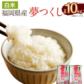 【ふるさと納税】令和7年産 福岡県産 夢つくし 10kg【合計10kg】5kg×2袋 白米 お米 ご飯 精米 国産 九州産 直方市 送料無料