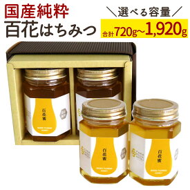 【ふるさと納税】＜選べる 容量＞はちみつ 百花蜜 合計720g～合計1,920g 蜂蜜 国産純粋 百花蜂蜜 国産 ハチミツ 純粋はちみつ 九州産 福岡県産 ギフト 贈り物 送料無料