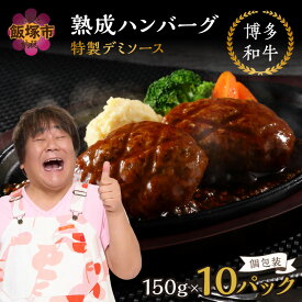 【ふるさと納税】★レビューキャンペーン実施中★【湯煎で簡単調理！】博多和牛熟成ハンバーグ／特製デミソース（10個入り） 湯せん 惣菜 デミグラス 冷凍 送料無料 ハンバーグ デミ 熟成 博多 博多和牛 湯煎【A8-035】【20250303_2レビューCP】