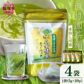 【ふるさと納税】八女高級煎茶ティーバッグ (5g×20p)×4袋セット 【B4-081】