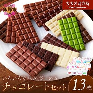 【ふるさと納税】カカオ研究所のチョコレートセット(13枚) チョコレート 板チョコレート スイーツ お菓子 デザート セット 詰め合わせ ビーントゥバー Bean to Bar カカオ 福岡 飯塚【E-089】