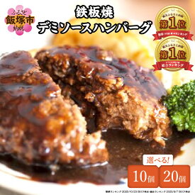 【ふるさと納税】★Wレビューキャンペーン実施中★【累計4000万個突破!】\個数が選べる!/鉄板焼ハンバーグ デミソース 10個~20個 温めるだけ 福岡 飯塚 冷凍 小分け 大容量 ハンバーグ 肉 牛 簡単調理 特製 湯煎 人気 お試し 【20250303レビューCP】