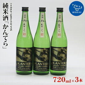 【ふるさと納税】酒 純米酒「かんてら」720ml × 3本 瓶詰め ≪日本初世界記憶遺産登録記念酒≫ お取り寄せグルメ お取り寄せ 福岡 お土産 九州 ご当地グルメ 福岡土産 取り寄せ 福岡県 食品