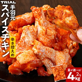 【ふるさと納税】 訳あり スパイスチキン 手羽元 2kg 3kg 4kg 選べる 味付き タレ漬け 鶏肉 手羽 冷凍 簡単調理 惣菜 おかず お取り寄せ グルメ 福岡 CP2512TS