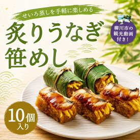 【ふるさと納税】 〈 観光動画付き 〉 炙りうなぎ笹めし 5個×2 パック うなぎ 鰻 うなぎめし せいろ蒸し 手軽 簡単調理 冷凍 福岡県 柳川市 高橋商店