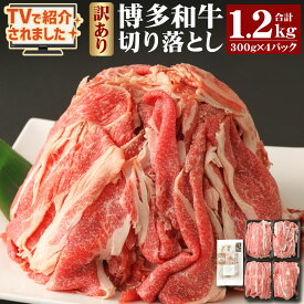 【ふるさと納税】【TVで話題のカレー付き!!】訳アリ 博多和牛 切り落とし 300g×4パック 合計1.2kg 博多和牛の黄金カレー 1食付き セット 11000円 1万1000円 博多和牛 牛肉 お肉 カレー 福岡県産 九州産 国産 冷凍 送料無料