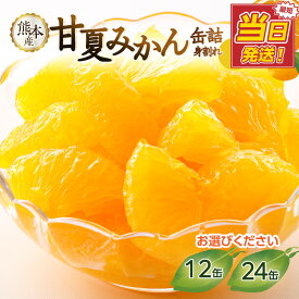 【ふるさと納税】【選べる内容量】【高評価★4.70以上】甘夏みかん 缶詰 （12缶・24缶）（身割れ） フルーツ フルーツ缶詰 缶詰 はちみつ 保存食 非常食 防災 備蓄食 かんづめ 缶詰