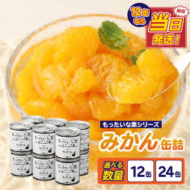 【ふるさと納税】【レビュー高評価！4.7以上】【訳あり】 もったいな果シリーズ みかん 缶詰 5号缶 選べる内容量(12缶・24缶) セット 最強配送 翌日配送 最強翌日配送 国産 デザート 温州みかん ミカン 保存食 非常食 防災 備蓄食 フルーツ 身割れ