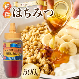 【ふるさと納税】マヌカハニー入り純粋はちみつ500g はちみつ ハチミツ ハチミツ ハニー マヌカハニー 漢方 健康 栄養 常温 保存 備蓄 防災食 非常食 防災グッズ 福岡県 八女市