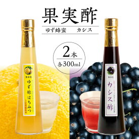 【ふるさと納税】果物酢（ゆず蜂蜜・カシス）セット【牛乳やソーダ割やヨーグルトにかけて】酢 果実 フルーツ ゆず カシス