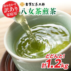 【ふるさと納税】《レビューキャンペーン》 古賀製茶本舗 訳ありご家庭用八女茶煎茶 どどんと1.2キロ　お茶 八女茶 緑茶 煎茶 茶葉 大容量