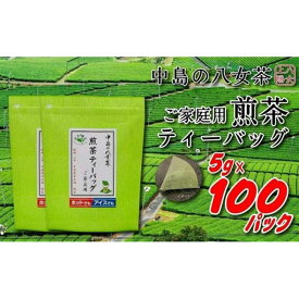 【ふるさと納税】八女上陽の産地直送！ 中島製茶本舗 ご家庭用煎茶ティーバッグ 100パック ( 八女茶 )