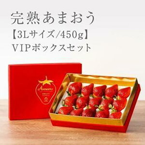 【ふるさと納税】【2026年1月〜4月出荷分予約販売】武下さんちの「完熟あまおう」 3Lサイズ 450g VIPボックスに入れて!【2色展開】 | いちご 完熟 あまおう 苺 ストロベリー 大粒 450g 産地直送