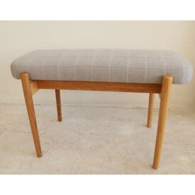 【ふるさと納税】【完成品】【幅68cm】ダイニングベンチ　bolo stool Square S：グレー×ピンク・オーク材 | 家具 ファニチャー 人気 おすすめ 送料無料