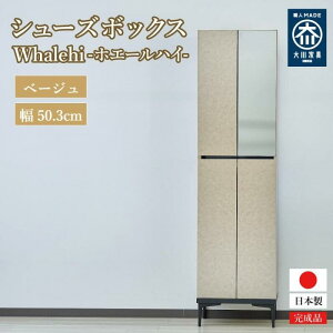 【ふるさと納税】下駄箱 完成品 脱臭 日本製 50センチ (Whalehi-ホエールハイタイプ-) 【3色対応】 | インテリア ファニチャー 人気 おすすめ 大理石風 大理石柄 大理石調