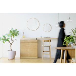 【ふるさと納税】【開梱設置】高野木工 LECCE レッチェ 80薄型キャビネット ホワイトオーク【10年保証】