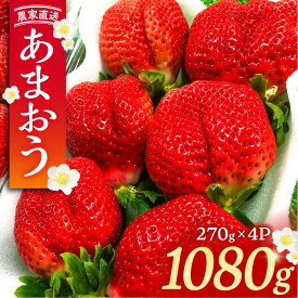 【ふるさと納税】【2月-4月発送】農家直送 あまおう 1080g （270g以上 × 4 パック） 土耕栽培《豊前市》【内藤農園】果物 いちご [VAB002] 12000 12000円