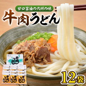 【ふるさと納税】牛肉うどん（12食入）《豊前市》【富士菊】うどん 牛肉 [VAI006]