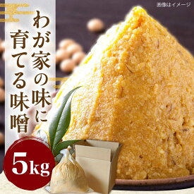 【ふるさと納税】育てる味噌 5kg 《豊前市》【浦野醤油醸造元】[VAV019] みそ 米味噌 手作り 九州 国産 米麹 塩分控えめ 仕込みセット 発酵食品 腸活 ギフト 味噌汁 みそ汁