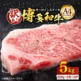 【ふるさと納税】【訳あり】博多和牛サーロインステーキセット 5kg（250g2枚入り×10P）【株式会社Meat Plus】《豊前市》肉 ステーキ サーロイン [VBB012] 155000 155000円