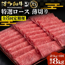 【ふるさと納税】【選べるお届け回数】A4等級以上 博多和牛 特選ロース 薄切り 500g もしくは 1kg《豊前市》【久田精肉店】定期便 [VBK049]