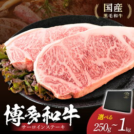 【ふるさと納税】＼内容量が選べる！／ 博多和牛サーロインステーキセット 250g 500g 1kg 福岡 博多和牛 黒毛和牛 国産和牛 牛肉 厳選 サーロインステーキ ステーキセット ギフト 贈り物 ふるさと納税 和牛