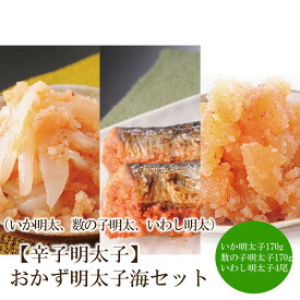 【ふるさと納税】【辛子明太子】おかず明太子海セット（いか明太、数の子明太、いわし明太）【002-0007】