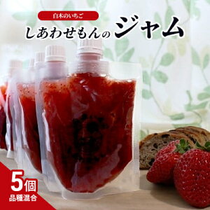 【ふるさと納税】ジャム 白木のいちご しあわせもんのジャム (品種混合) 200g×5個 セット いちごジャム いちご イチゴ ※配送不可:沖縄・離島