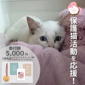 【ふるさと納税】保護猫活動を応援！ ロゴチャーム(紐)&ポストカード×3枚 さくらねこサポートOGORI 雑貨 日用品 猫 保護猫