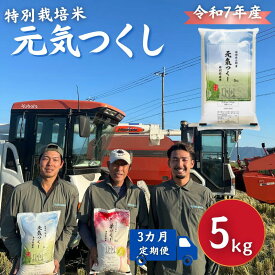 【ふるさと納税】定期便 3回 特別栽培米 R7年度産 福岡県 小郡産 元気つくし 5kg 米 お米 3ヶ月