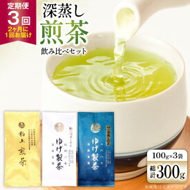 【ふるさと納税】 お茶 八女茶 3回 定期便 極上煎茶 金 白 青 各100g 1回ずつ 【2か月に1回お届け】[Esprit 福岡県 筑紫野市 21761218] 茶 緑茶 深蒸し まろやか カテキン 前茶 飲み比べ
