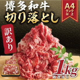 【ふるさと納税】【毎月定期便】【A4～A5】博多和牛切り落とし 1kg (500g×2パック)全6回【配送不可地域：離島】【4054271】