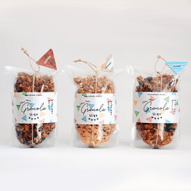 【ふるさと納税】ザクザク！手作りグラノーラ 400g×3種【Uiqo】_HA1121 送料無料朝食 おやつ オートミール ナッツ ドライフルーツ プレゼント 贈り物 お土産